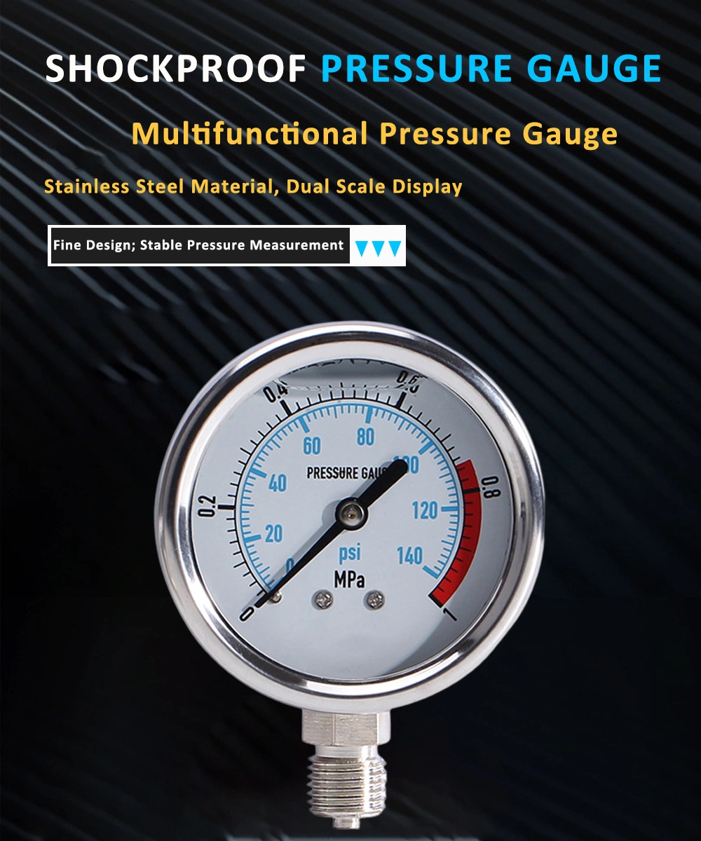 Pressure Transmitter Air Gas Oil Vacuum Pressure Gauge Pressure Sensor Water Pressure Switch Stainless Steel Digital Manometer Pressure Gauge