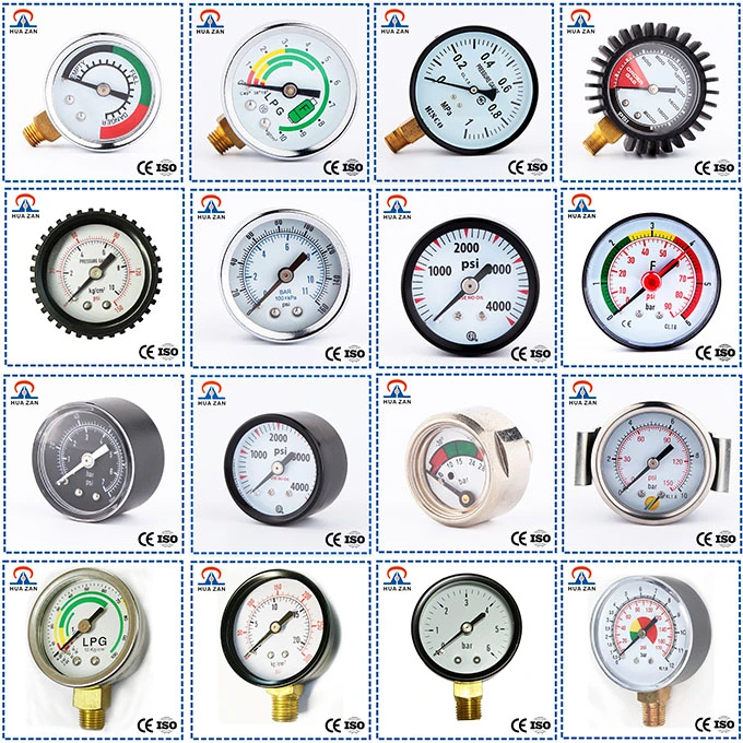 2.5 Inches General Pressure Gauges with Color Dial Gauge