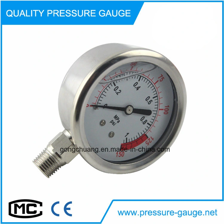 2.5 Inch Stainless Steel Pressure Gauge Manometer