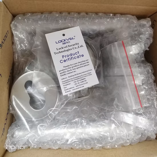 Wholesale Price Stainless Steel Modern Door Handle Double Side Solid Straight Lever Round on Rose