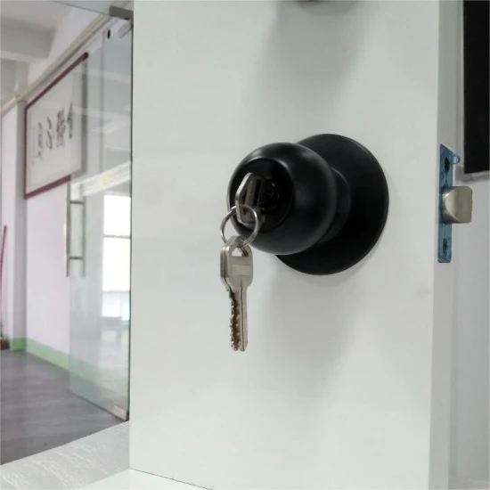 Privacy Door Knob Set, Tulip Style Interior Door Handle Lock, Keyless Door Knob for Bedroom or Bathroom