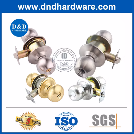 Classic Design of Door Lever with Straight Handle in Satin Nickel