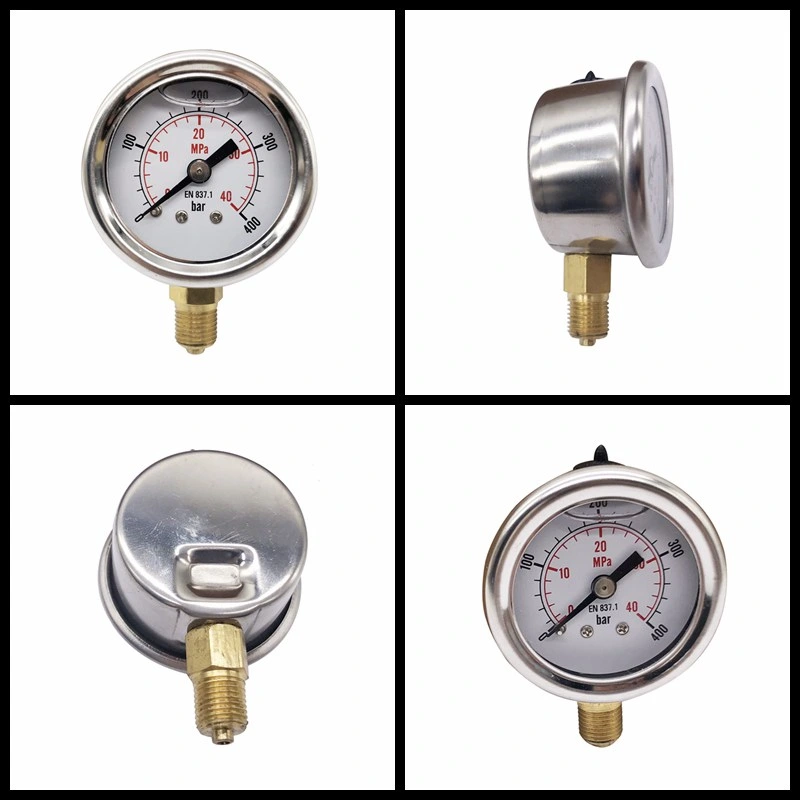 2&prime; &prime; Manometer Oil Gas Pressure Gauge with Vacuum Meter Bourdon Tube Gauge
