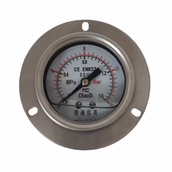 CE Certified Bourdon Tube Stainless Steel Pressure Gauge for Liquid Gas