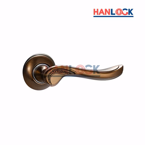 Front Door Lever on Aluminum Round Rose for House Decoration