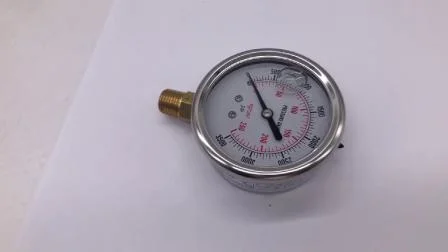 2′ ′ Manometer Oil Gas Pressure Gauge with Vacuum Meter Bourdon Tube Gauge